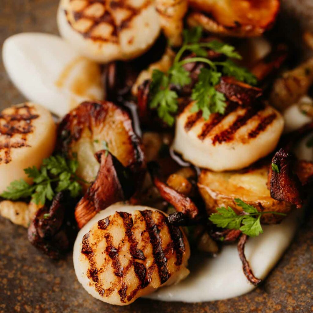 grilled scallops from CinCin Vancouver